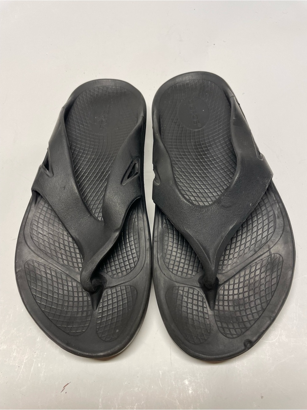 Oofos Recovery Sandals Sz US M8 W10 EU 41~ Flip Flop Thong Black